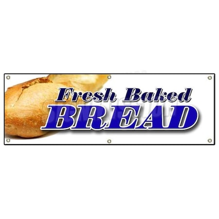 FRESH BAKED BREAD BANNER SIGN Bakery Cookies Cakes Fresh Hot Made Daily